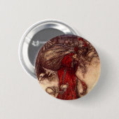 Kerstman Arthur Rackham Ronde Button 5,7 Cm (Voorkant /achterkant)