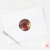 Kerstman Arthur Rackham Ronde Sticker (Envelop)