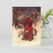 Kerstman Arthur Rackham Save The Date (Staand voorkant)