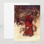 Kerstman Arthur Rackham Save The Date (Voorkant / Achterkant)