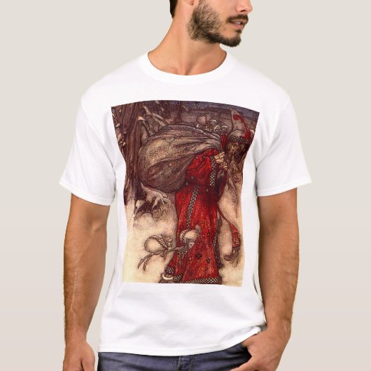 Kerstman Arthur Rackham T-shirt (Voorkant)