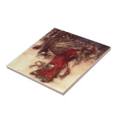 Kerstman Arthur Rackham Tegeltje (Zijkant)