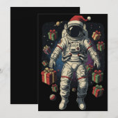 Kerstman Astronaut Kerstmis Kaart (Voorkant / Achterkant)