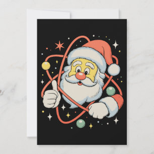 Kerstman Atoom Kerst Wetenschap Xmas Vakantie Feestdagenkaart