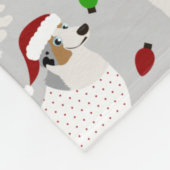 Kerstman Australian Shepherd Fleece Blanket Deken (Hoek)