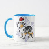 Kerstman Australian Shepherd Mok (Links)