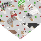 Kerstman Australian Shepherd Short Table Runner Korte Tafelloper (Hoek)