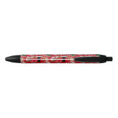 Kerstman Australian Shepherd Zwarte Inkt Pen (Achterkant)
