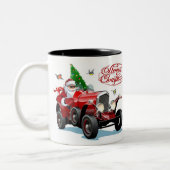 Kerstman auto mok (Links)