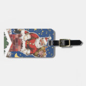  kerstman, avond voor Kerstmis Bagagelabel (Voorkant horizontaal)