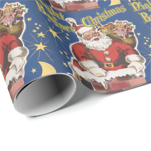 kerstman, avond voor Kerstmis Cadeaupapier (Rol Hoek)