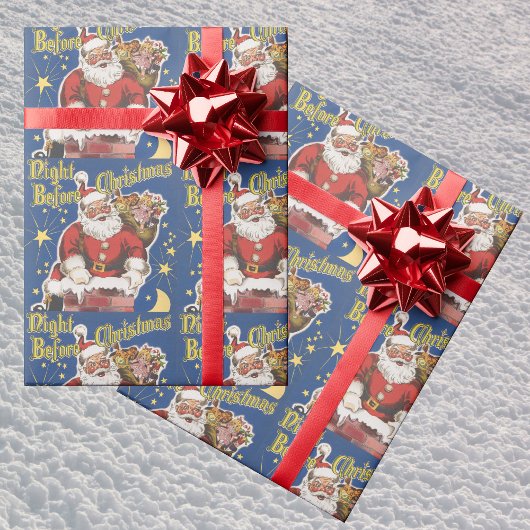 kerstman, avond voor Kerstmis Cadeaupapier