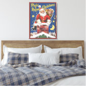  kerstman, avond voor Kerstmis Canvas Afdruk (Insitu (Slaapkamer))