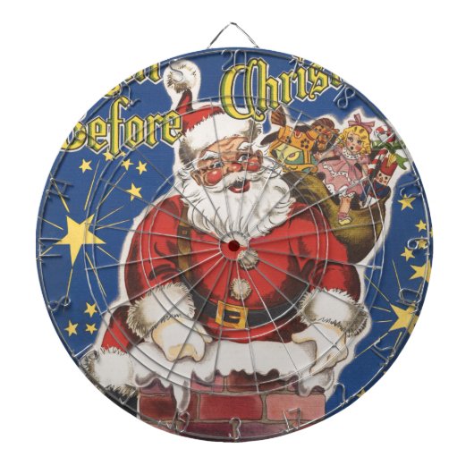kerstman, avond voor Kerstmis Dartbord (Voorkant)