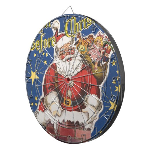 kerstman, avond voor Kerstmis Dartbord (Voorkant Rechts)