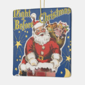  kerstman, avond voor Kerstmis Keramisch Ornament (Links)