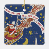  kerstman, avond voor Kerstmis Keramisch Ornament (Achterkant)