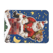  kerstman, avond voor Kerstmis Magneet (Horizontaal)