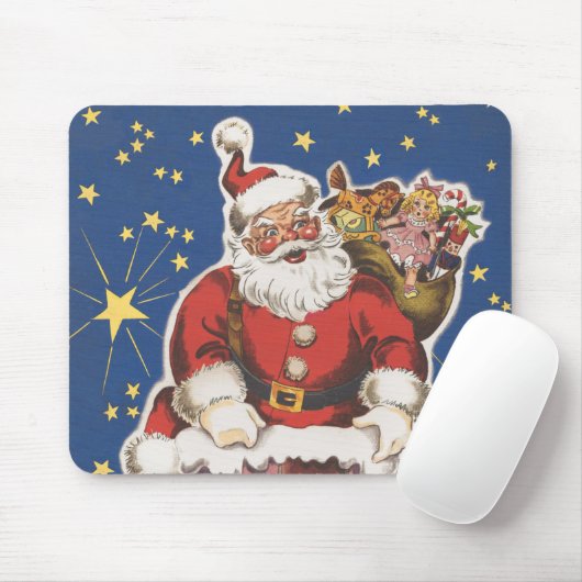  kerstman, avond voor Kerstmis Muismat (Met muis)