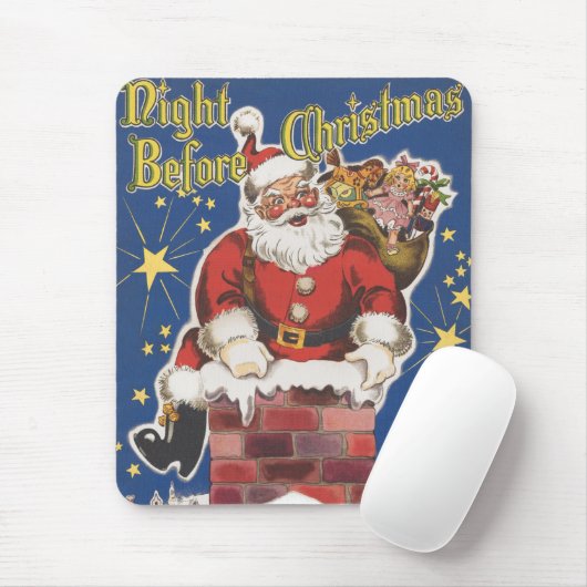  kerstman, avond voor Kerstmis Muismat (Met muis)