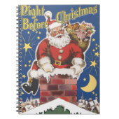 kerstman, avond voor Kerstmis Notitieboek (Voorkant)