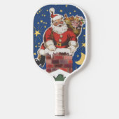  kerstman, avond voor Kerstmis Pickleball Paddle (Voorkant)