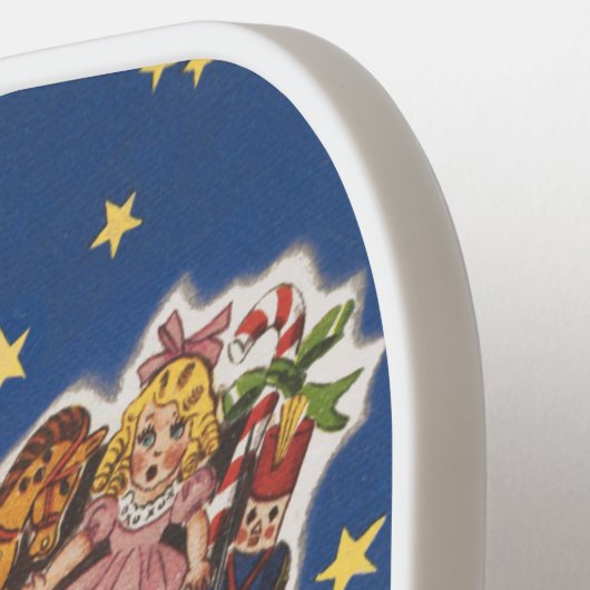  kerstman, avond voor Kerstmis Pickleball Paddle (Links Detail)