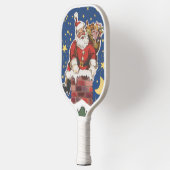  kerstman, avond voor Kerstmis Pickleball Paddle (Links)