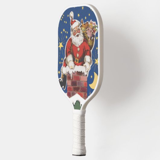 kerstman, avond voor Kerstmis Pickleball Paddle (Links)