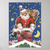 kerstman, avond voor Kerstmis Poster (Voorkant)