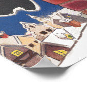 kerstman, avond voor Kerstmis Poster (Hoek)