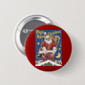  kerstman, avond voor Kerstmis Ronde Button 5,7 Cm (Voorkant /achterkant)