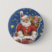 kerstman, avond voor Kerstmis Ronde Button 5,7 Cm (Voorkant)