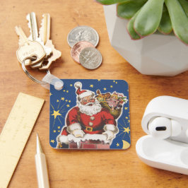  kerstman, avond voor Kerstmis Sleutelhanger