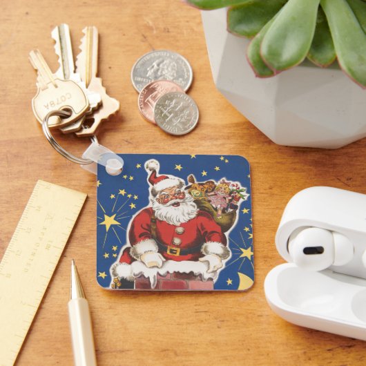 kerstman, avond voor Kerstmis Sleutelhanger (Bureau)