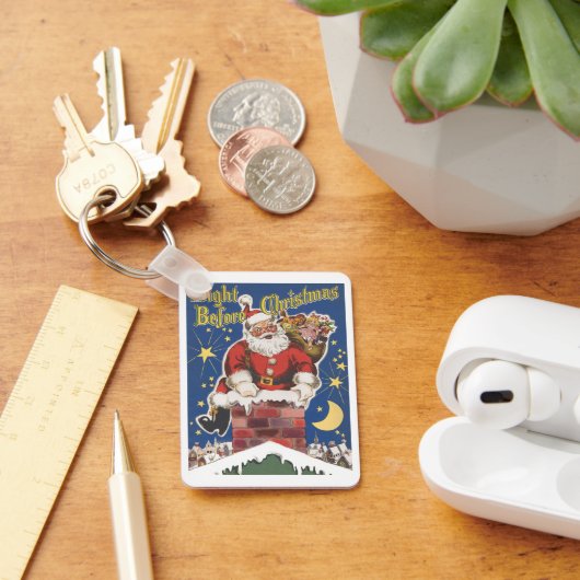  kerstman, avond voor Kerstmis Sleutelhanger (Bureau)