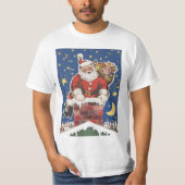 kerstman, avond voor Kerstmis T-shirt (Voorkant)