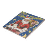  kerstman, avond voor Kerstmis Tegeltje (Zijkant)