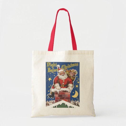  kerstman, avond voor Kerstmis Tote Bag (Voorkant)