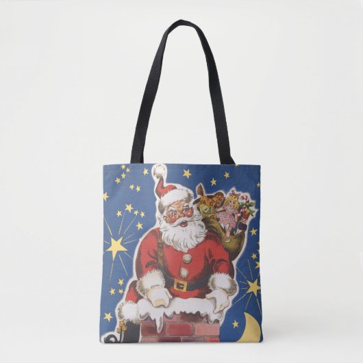 kerstman, avond voor Kerstmis Tote Bag (Voorkant)