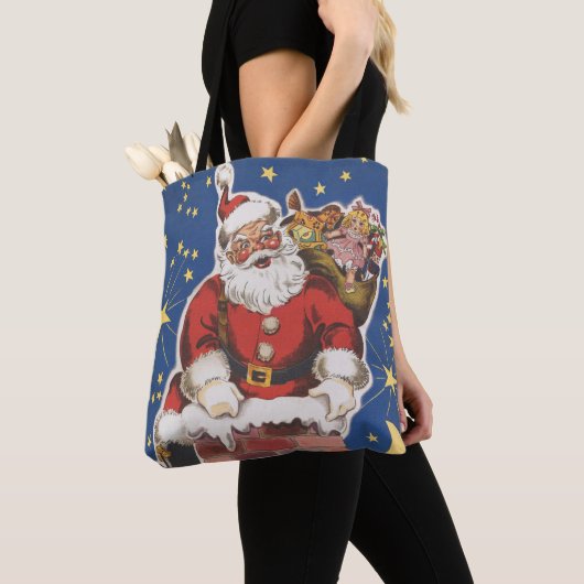 kerstman, avond voor Kerstmis Tote Bag (Dichtbij)