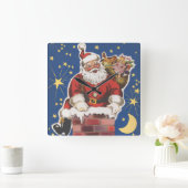  kerstman, avond voor Kerstmis Vierkante Klok (Huis)