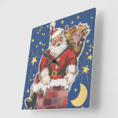 kerstman, avond voor Kerstmis Vierkante Klok (Hoek)