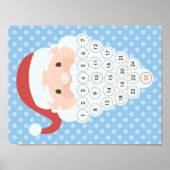 Kerstman Baard Kerst Countdown Adventkalender Poster (Voorkant)