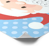 Kerstman Baard Kerst Countdown Adventskalender Poster (Hoek)