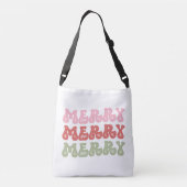 Kerstman Babe Retro Kerst Persoonlijk Crossbody Tas (Achterkant)
