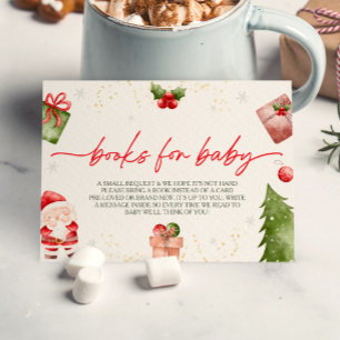 Kerstman Baby Baby shower Boek Aanvraag Informatiekaartje