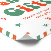 Kerstman Baby Baby shower Boeken en geschenken Poster (Hoek)