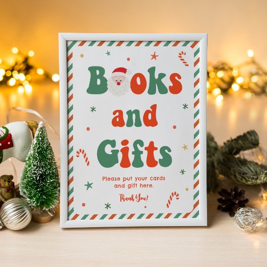 Kerstman Baby Baby shower Boeken en geschenken Poster