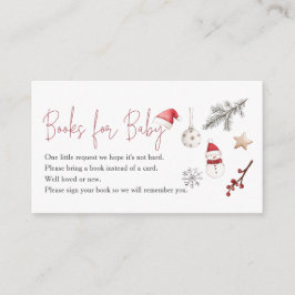Kerstman Baby Baby shower Boeken voor Baby Informatiekaartje